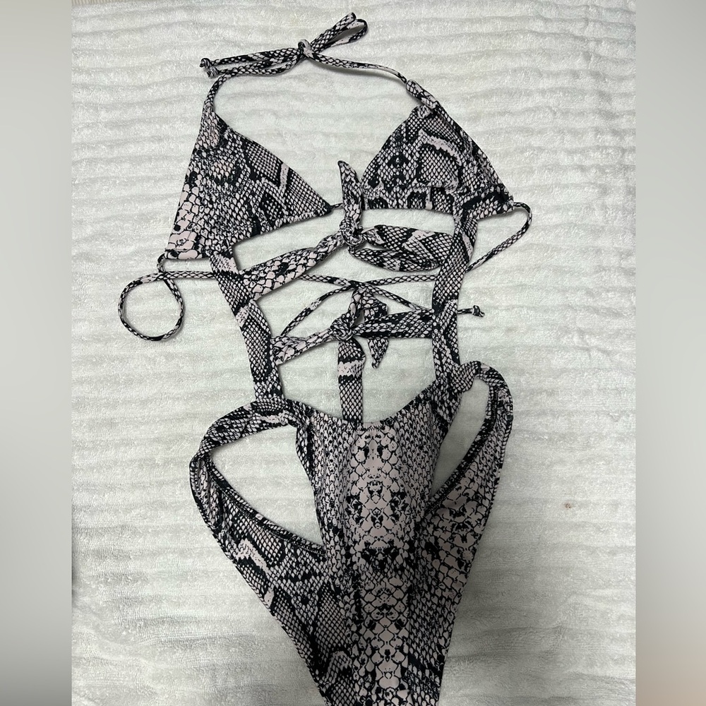 Snake skin bathing suit